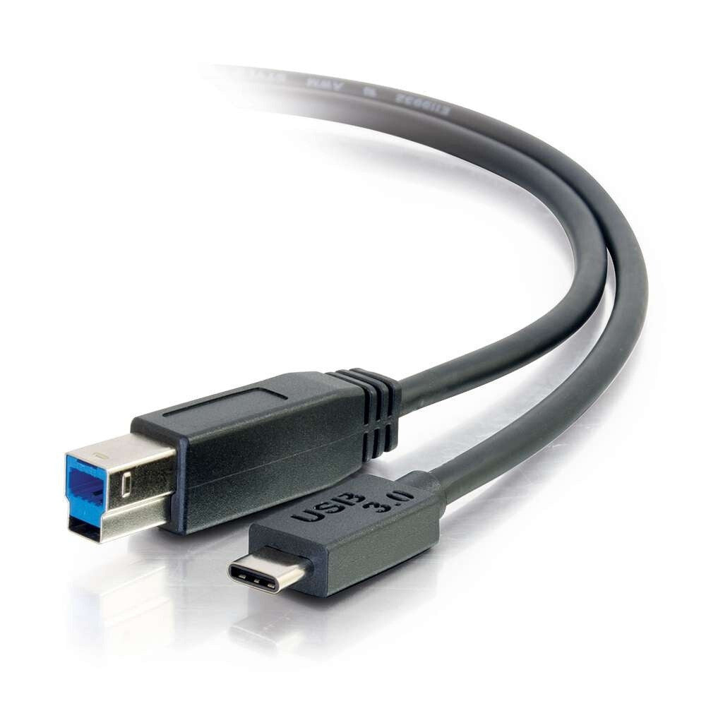 C2G 6ft (1.8m) USB 3.0 (USB 3.2 Gen 1 (5Gbps) USB-C to USB-B Cable M/M - Black