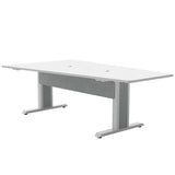 Middle Atlantic ForumTM 90" Angle Table for 5 to 7 People, 30" Seated Height, Designer White Table Top with Light Table Base