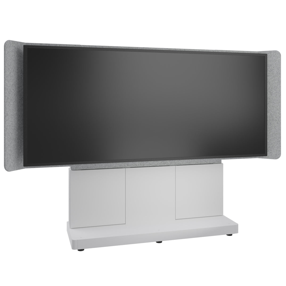 Middle Atlantic ForumTM Free-Standing 66" (3 Bay) Display Stand for (1) 105" 21:9 Ultra-Wide Display, Light Finish