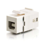 C2G Snap-In USB A/B Female Keystone Insert Module - White