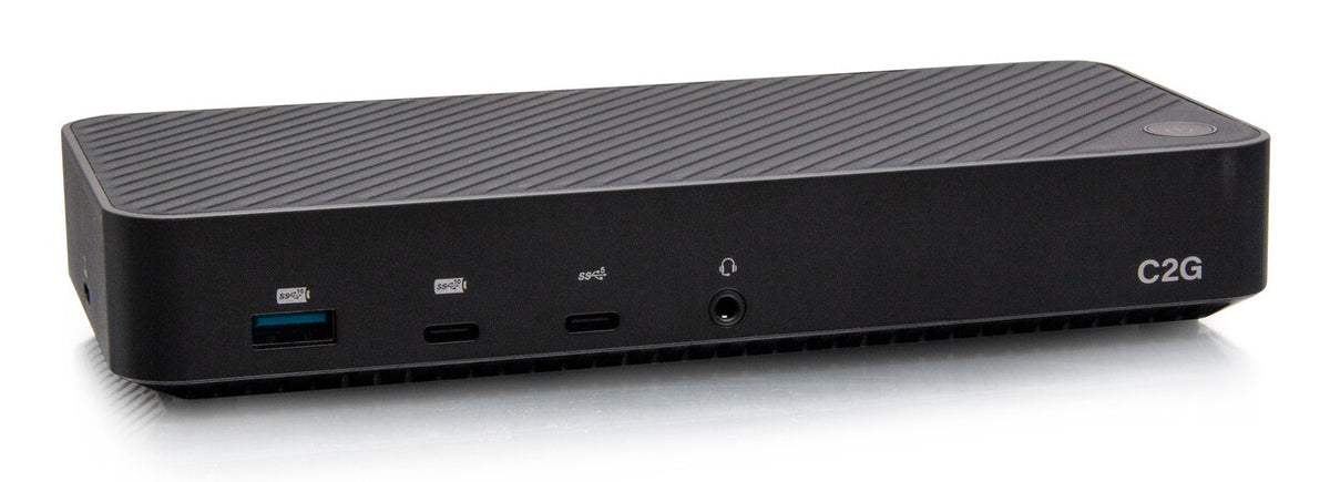 C2G USB-C® 11-in-1 Hybrid DisplayLink and DP Alt Mode Triple 4K Docking Station with HDMI®, DisplayPortTM, Ethernet, USB, 3.5mm Audio and Power Delivery up to 100W