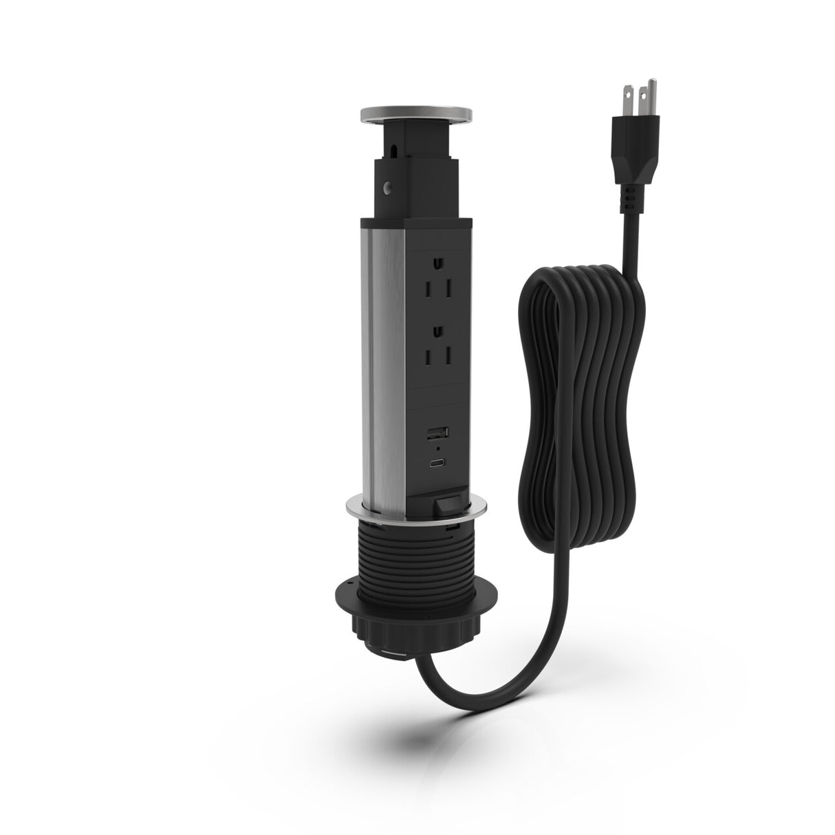 WIREMOLD POPUP-BK socket-outlet 2 x Type B + 1 x USB A + 1x USB C Black