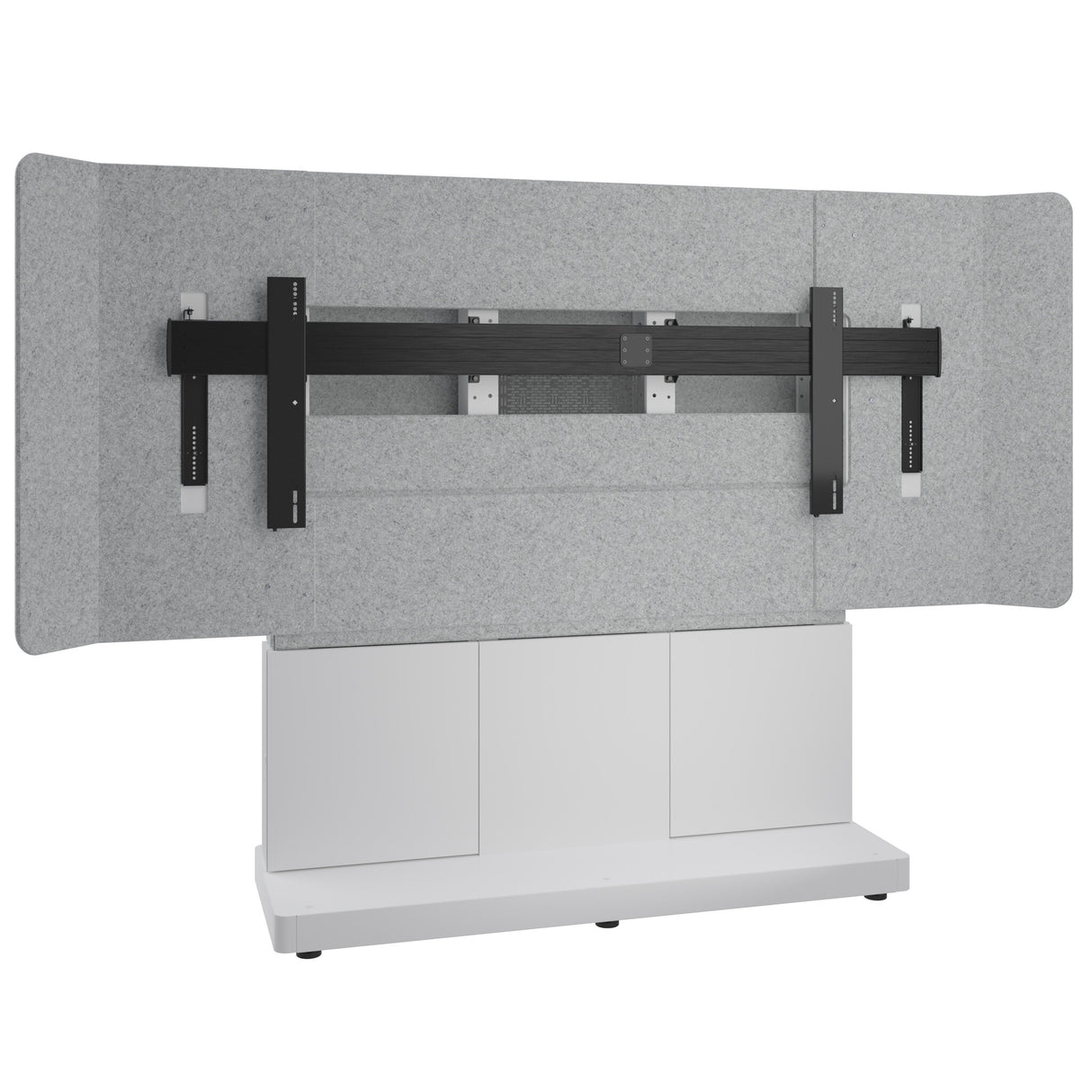 Middle Atlantic ForumTM Free-Standing 66" (3 Bay) Display Stand for (1) 105" 21:9 Ultra-Wide Display, Light Finish