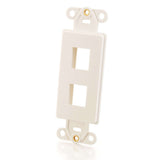 C2G Two Port Keystone Wall Plate - White