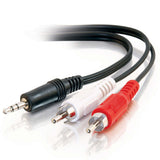 C2G 3ft (0.9m) Value SeriesTM One 3.5mm Stereo Male To Two RCA Stereo Male Y-Cable