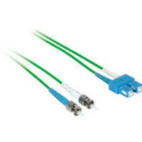 C2G 3m ST/SC Plenum-Rated 9/125 Duplex Single-Mode Fiber Patch Cable - Green InfiniBand/fibre optic cable