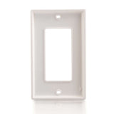 C2G Decorative One Cutout Single Gang Wall Plate - White