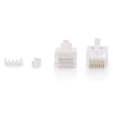 C2G RJ45 Cat5e Modular (with Load Bar) Plug for Round Solid/Stranded Cable Multipack - 100 Pack