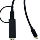 Yealink 330000008024 video cable adapter 1.2 m HDMI Type A (Standard) USB Type-C Black