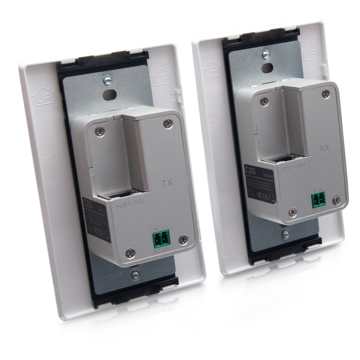 C2G Superbooster® 1-Port USB over Cat6a Wall Plate to Wall Plate Extender Kit - USB 3.2 Gen1 (5Gbps)