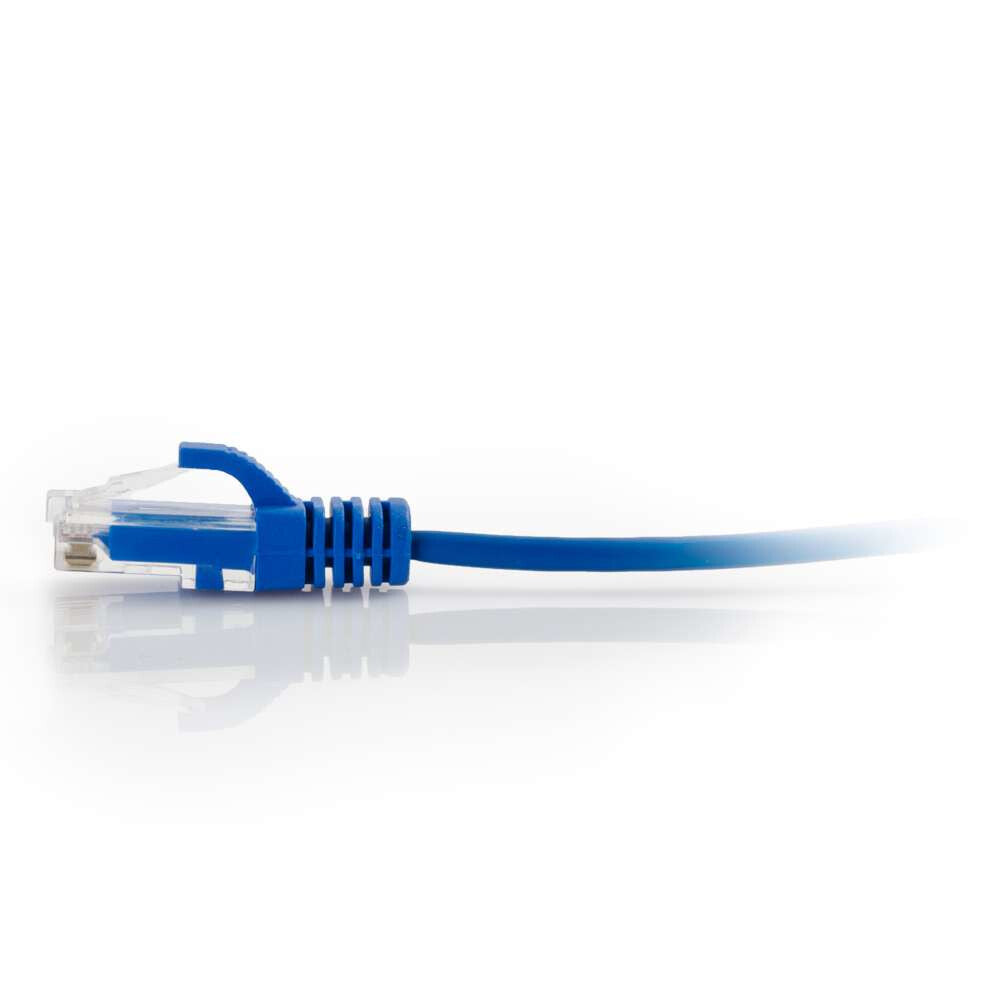 C2G 7ft (2.1m) Cat6 Snagless Unshielded UTP Slim Ethernet Network Patch Cable - Blue