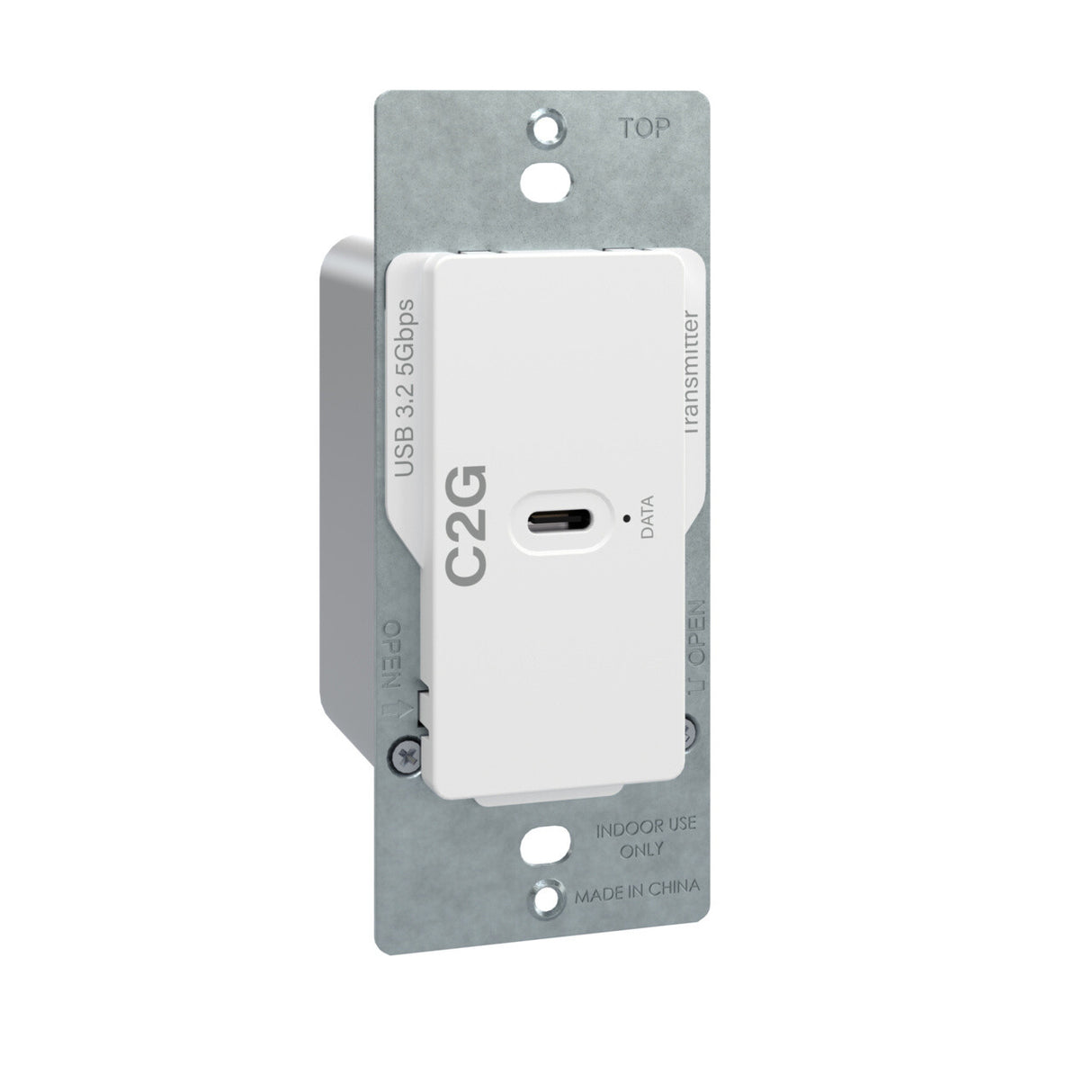 C2G Superbooster® 1-Port USB over Cat6a Wall Plate to 4-Port USB-Box Extender Kit - USB 3.2 Gen1 (5Gbps)