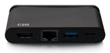 C2G USB-C 4-in-1 Compact Dock with HDMI, USB-A, Ethernet, and USB-C Power Delivery up to 100W - 4K 30Hz