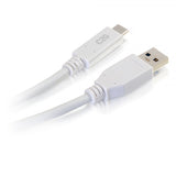 C2G 0.9m USB-C® to USB-A SuperSpeed USB 5Gbps Cable M/M - White