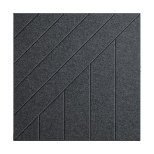 Middle Atlantic Products Focal Point TruTile Acoustic Wall Panel in Charcoal Gray, Wide Slant