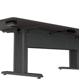Middle Atlantic ForumTM 59" Angle Table for 3 to 5 People, 30" Seated Height, Asian Night Table Top with Dark Table Base