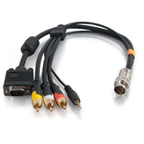 C2G 1.5ft (0.46m) RapidRun® VGA (HD15) + 3.5mm + Composite Video + Stereo Audio Flying Lead