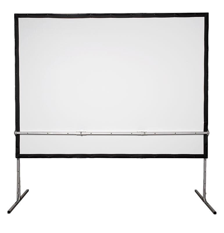 Draper Ultimate Folding Screen - Standard T-Legs, 126" x 4", Anodized Aluminum
