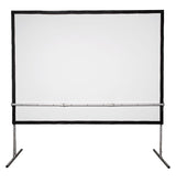 Draper Ultimate Folding Screen - Standard T-Legs, 126" x 4", Anodized Aluminum