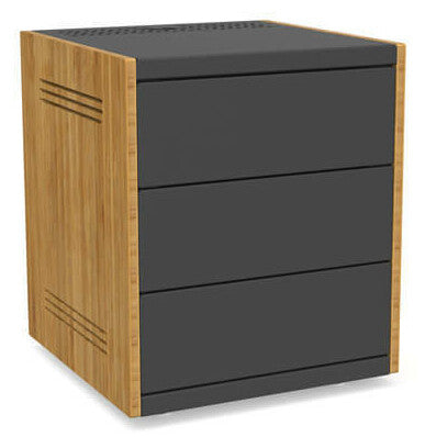 AXEOS LUXA_DRAWERS rack cabinet Floor mounted rack Bamboo, Black