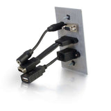 C2G HDMI, VGA, 3.5mm Audio and USB Pass Through Single Gang Wall Plate - White