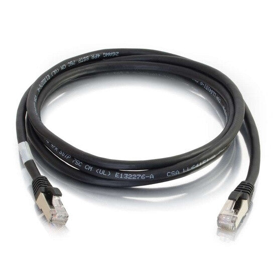 C2G 25ft Cat6a networking cable Black 7.6 m S/UTP (STP)