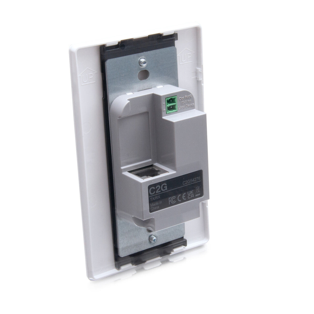 C2G Superbooster® USB Camera Extender Over Cat Single Gang Wall Plate to Box Kit