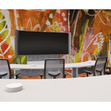 Middle Atlantic ForumTM Floor-to-Wall Mounted 66" (3 Bay) Display Stand for (1) 105" 21:9 Ultra-Wide Display, Light Finish