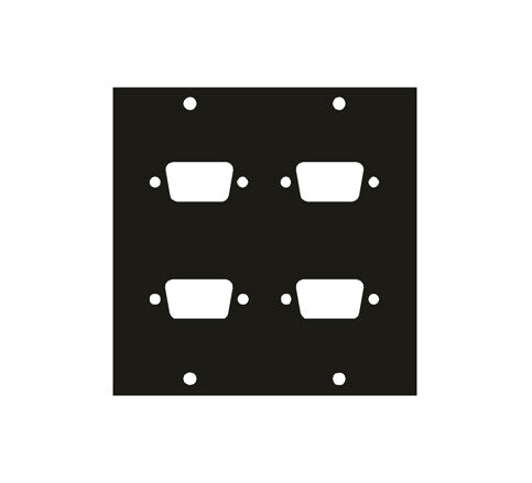 Middle Atlantic Products 4DB9 socket-outlet VGA Black