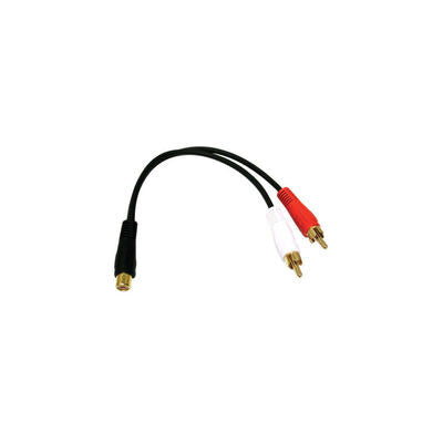 C2G Value Series RCA Jack to RCA Plug x 2 Y-Cable audio cable 0.152 m Black