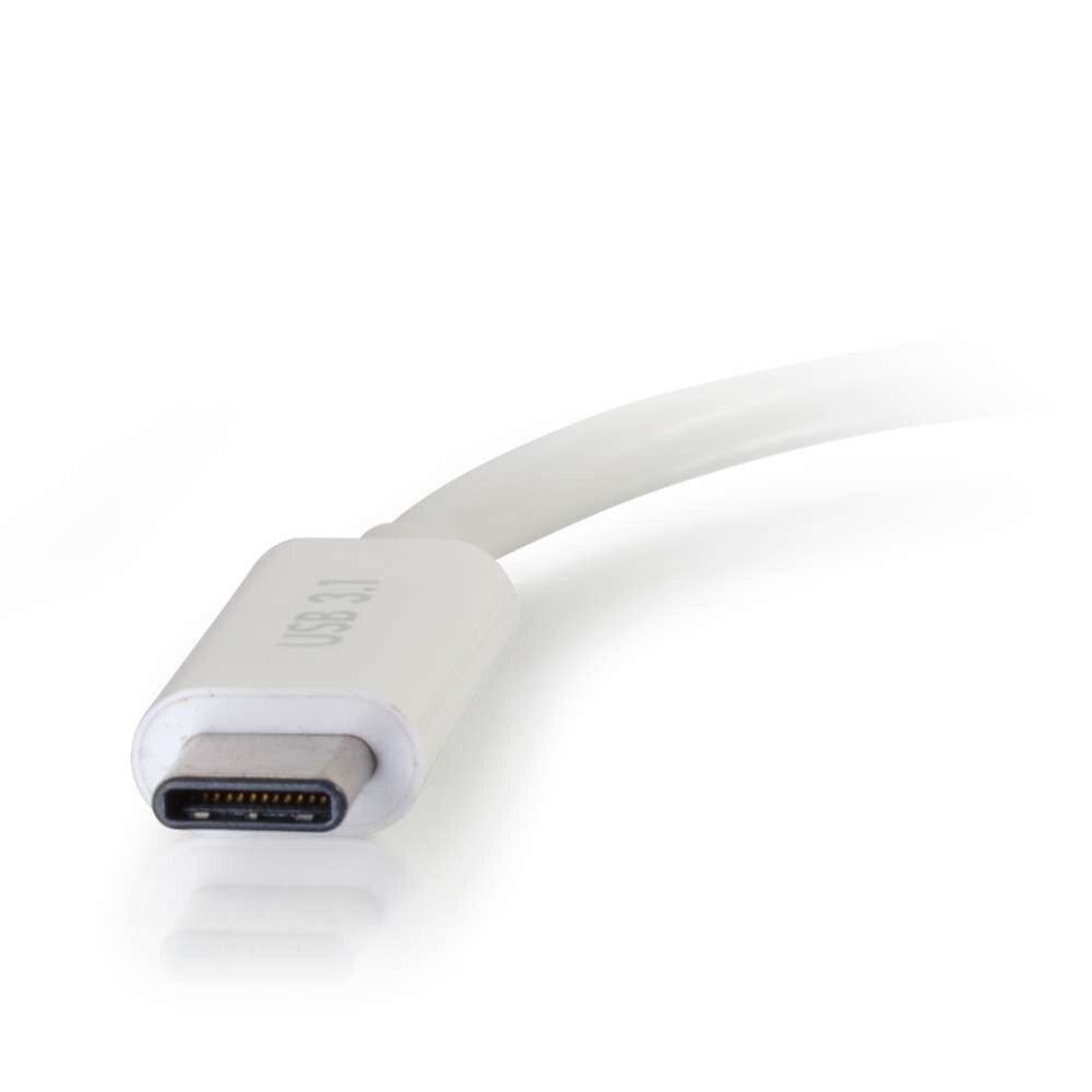 C2G USB-C® To DVI-D Video Adapter Converter - White - LIMITED AVAILABILITY