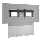 Middle Atlantic ForumTM Floor-to-Wall Mounted 66" (3 Bay) Display Stand for (1) 70" to 75" Display, Light Finish
