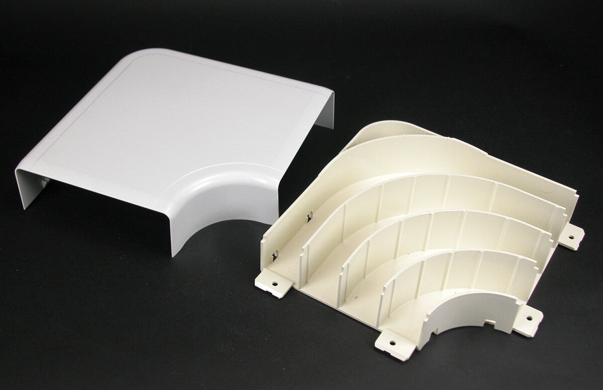 WIREMOLD 5411FO 5400 Radiused Full Capacity Flat Elbow Fitting in Ivory