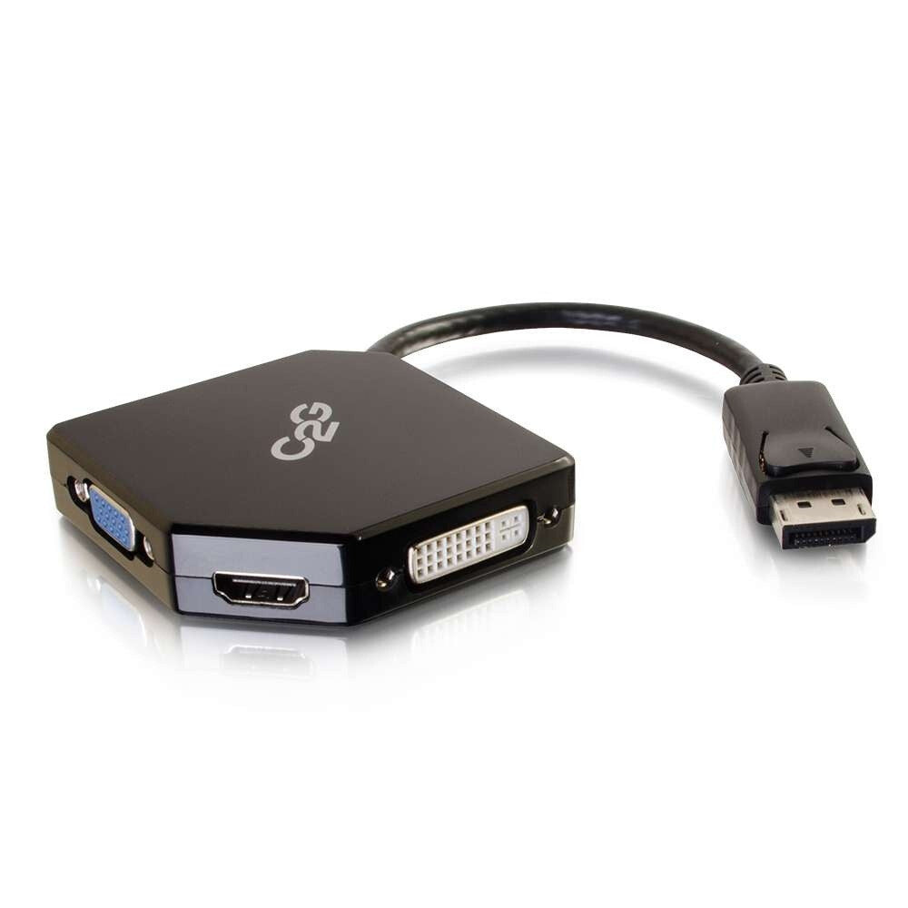 C2G DisplayPort to HDMI, VGA, or DVI Adapter Converter