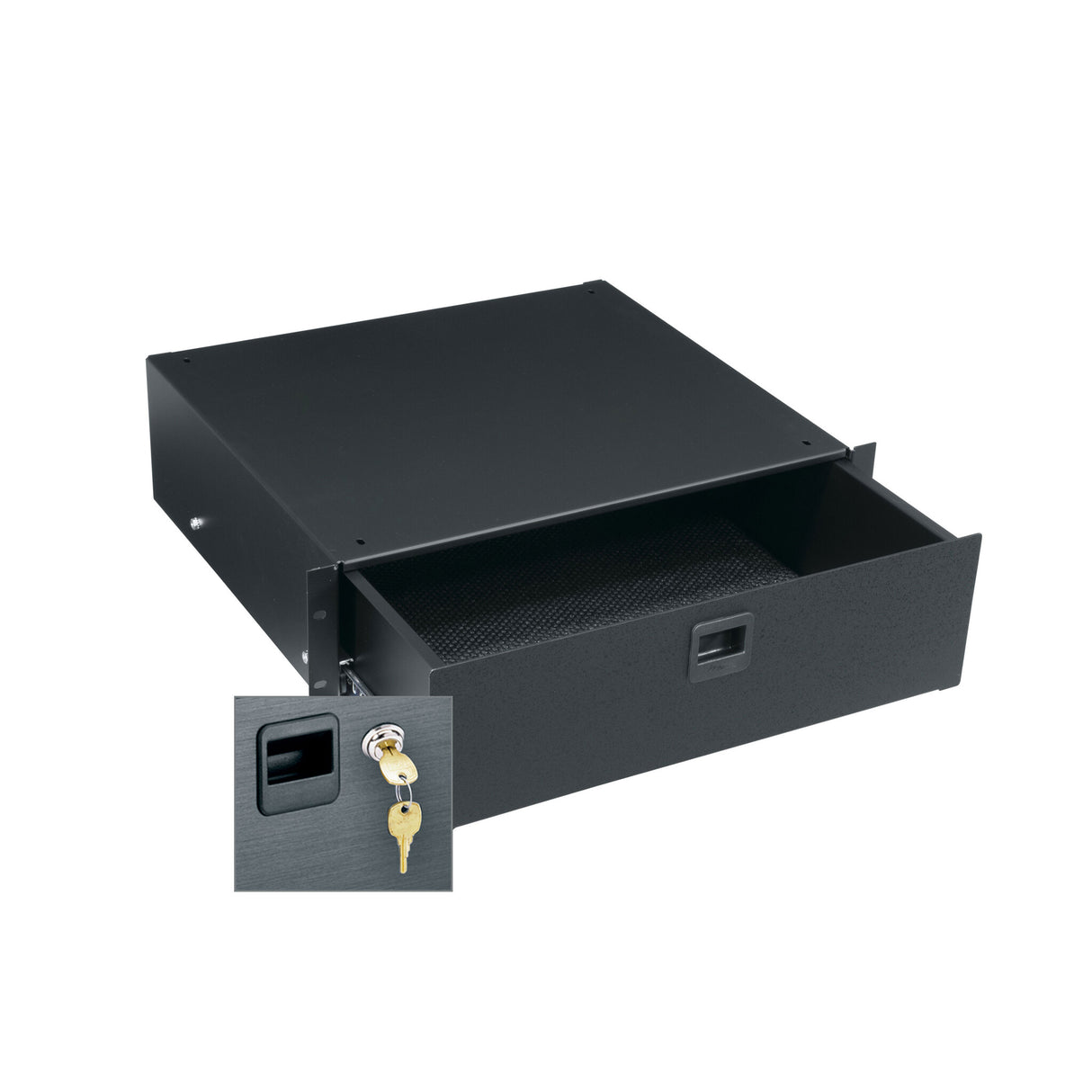 Middle Atlantic 3 RU Rackmount Drawer, Textured Face with Lock