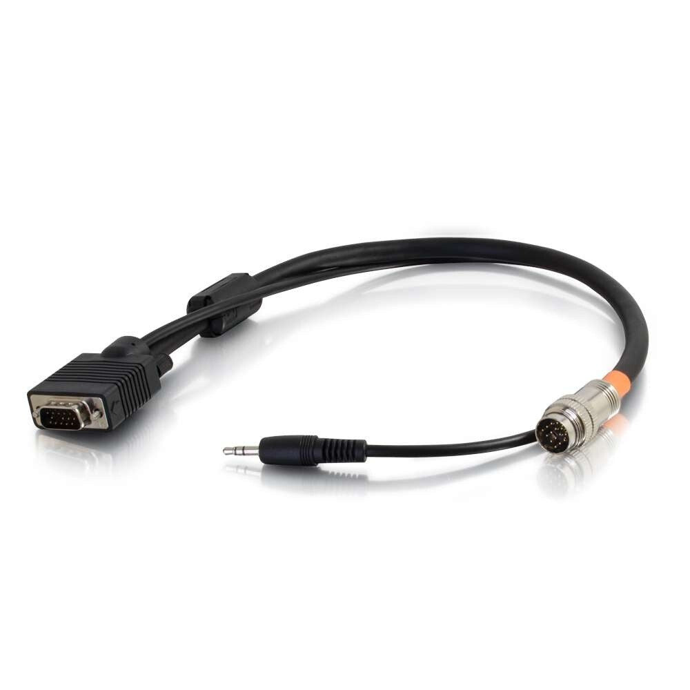 C2G 1.5ft (0.46m) RapidRun® VGA (HD15) + 3.5mm Flying Lead