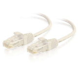 C2G 3ft (0.9m) Cat6 Snagless Unshielded UTP Slim Ethernet Network Patch Cable - White