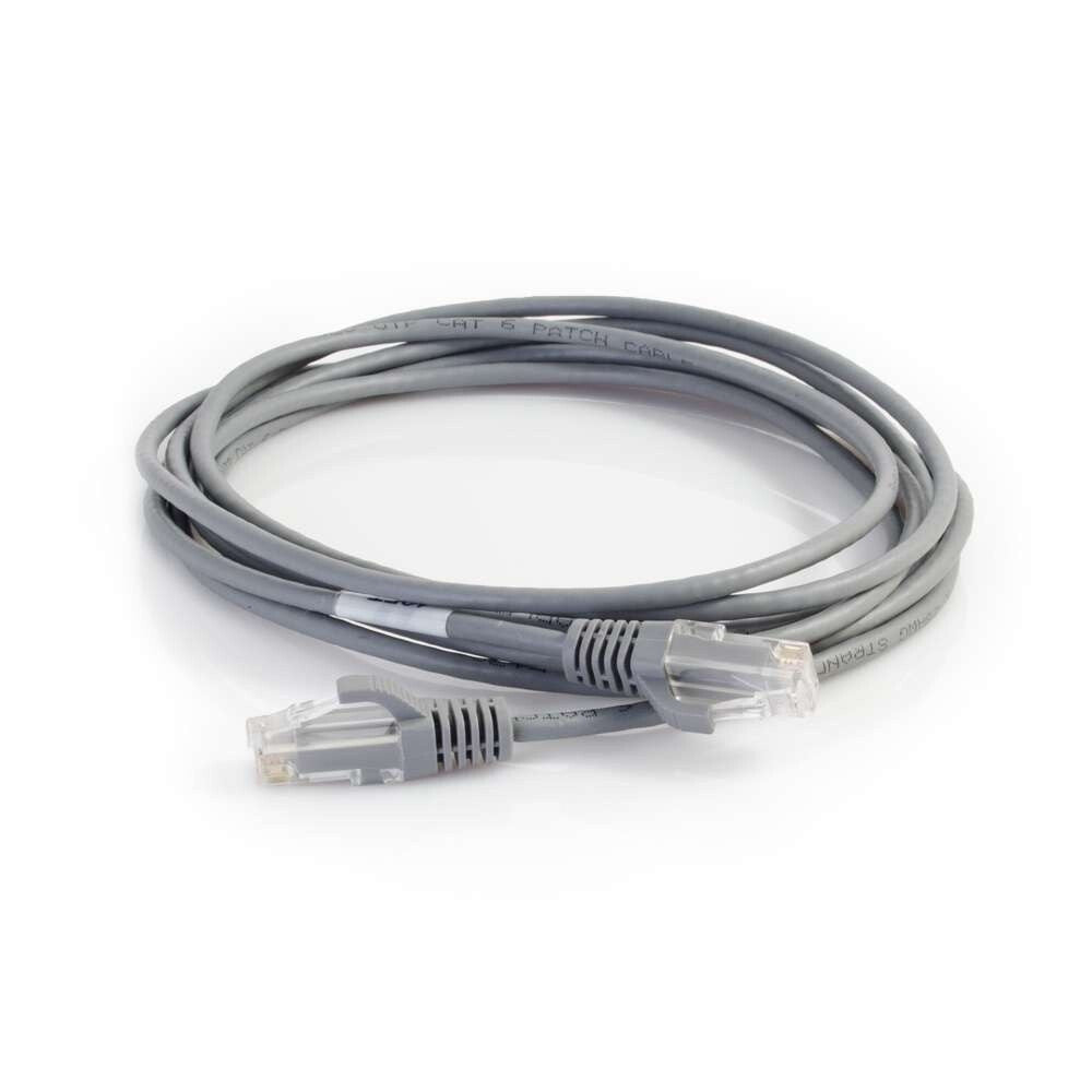 C2G 15ft (4.57m) Cat6 Snagless Unshielded UTP Slim Ethernet Network Patch Cable - Gray