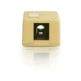 C2G 1-Port Keystone Jack Surface Mount Box - Ivory