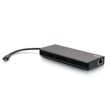 C2G USB-C® 9-in-1 Dual Display Docking Station with 60W Power Supply, HDMI®, Ethernet, USB, 3.5mm Audio and Power Delivery up to 60W - 4K 30Hz (TAA Compliant)