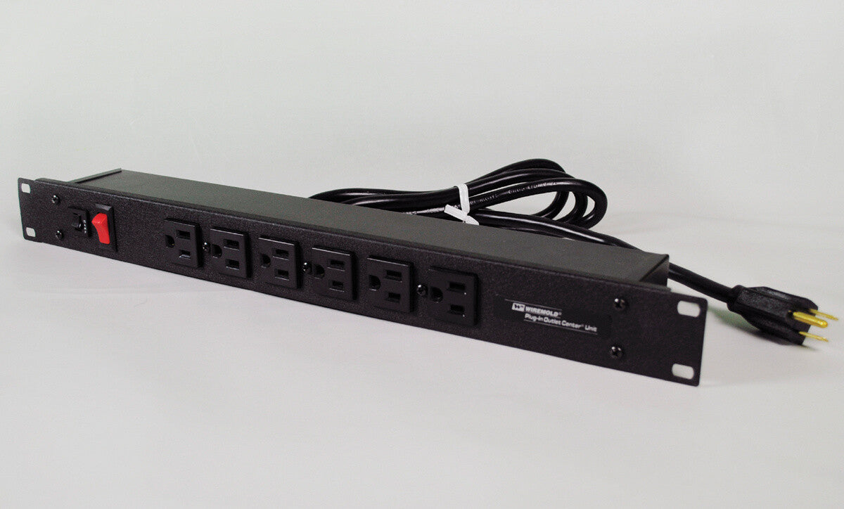 WIREMOLD J60B0B power extension 1.8 m 6 AC outlet(s) Indoor Black