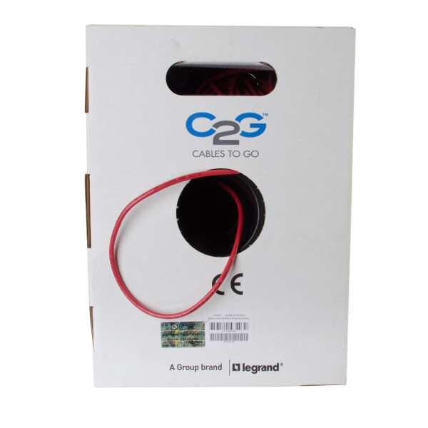 C2G 1000ft Cat5e UTP networking cable Red 304.5 m U/UTP (UTP)