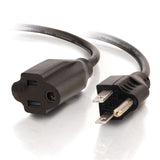 C2G 4ft (1.2m) 16 AWG Outlet Saver Power Extension Cord (NEMA 5-15P to NEMA 5-15R)