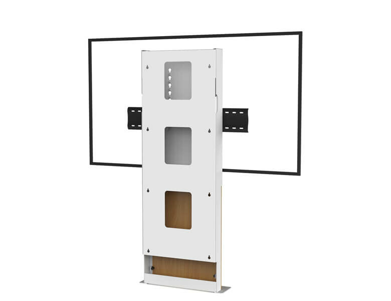 AXEOS STILIXWS75100DS signage display mount 2.54 m (100") Black, White, Wood