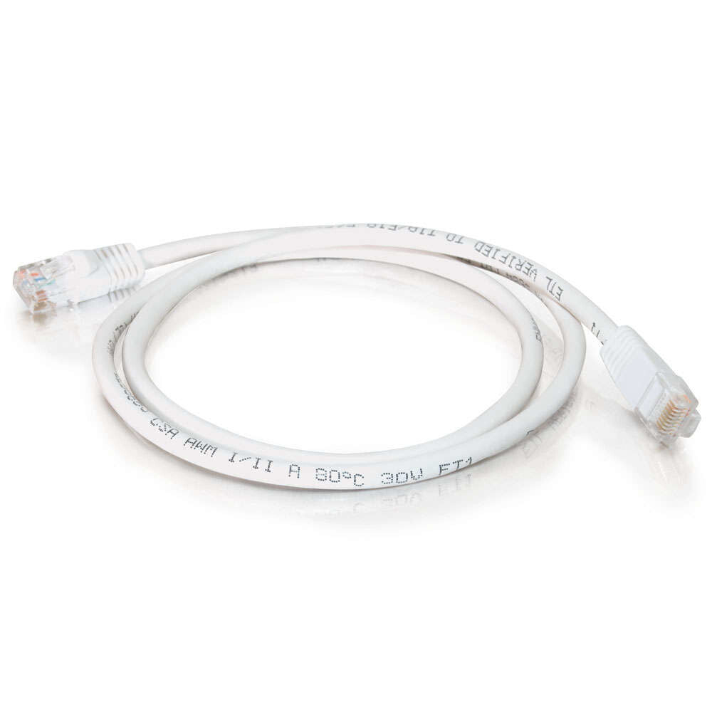 C2G 150ft Cat5e Snagless Unshielded UTP Ethernet Network Patch Cable - White