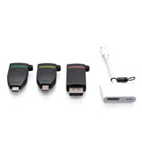 C2G Retractable Universal Mount 4K HDMI® Adapter Ring with Color Coded Mini DisplayPortTM, DisplayPort, USB-C®, and Lightning