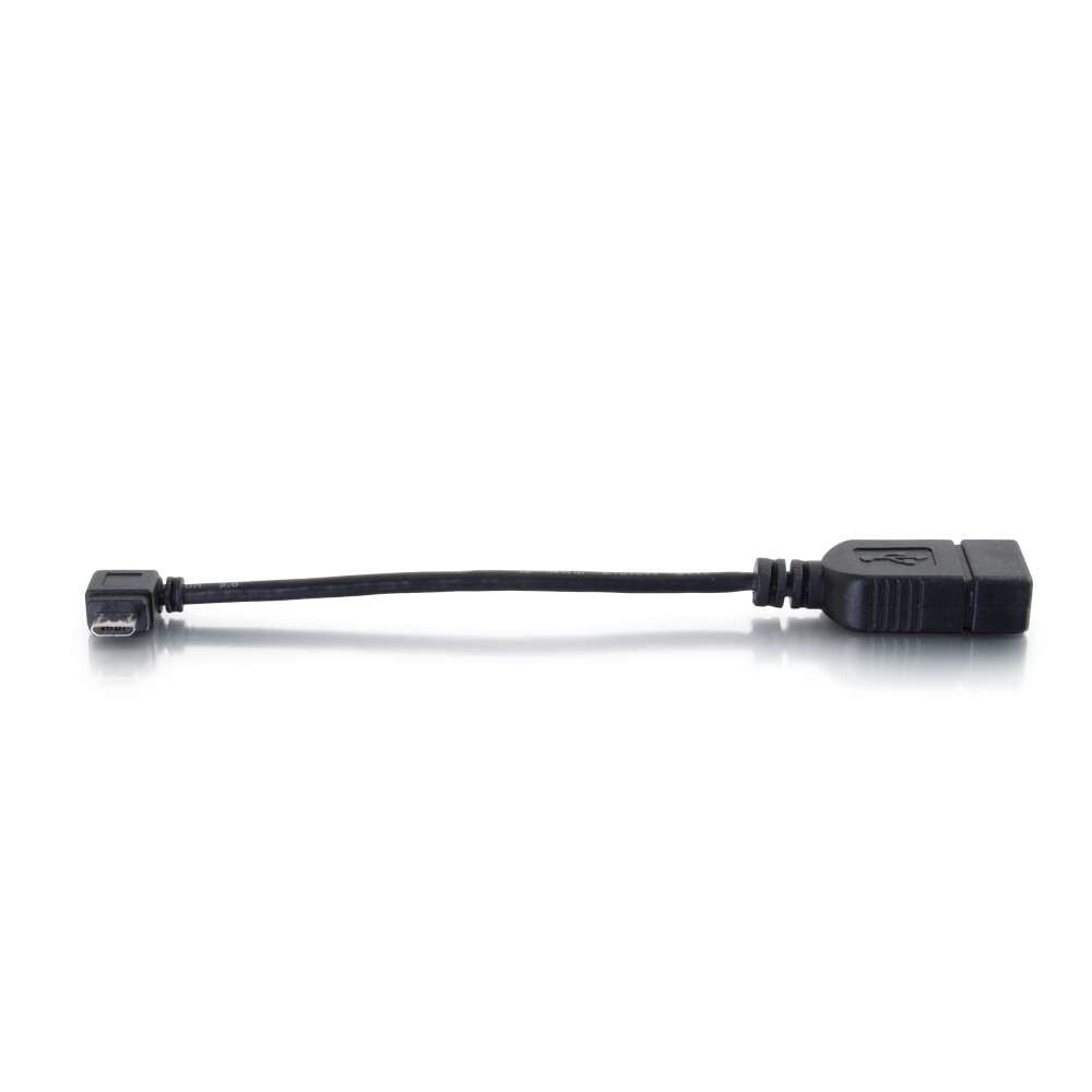 C2G 6" USB 2.0 USB cable 0.15 m Micro-USB B USB A Black