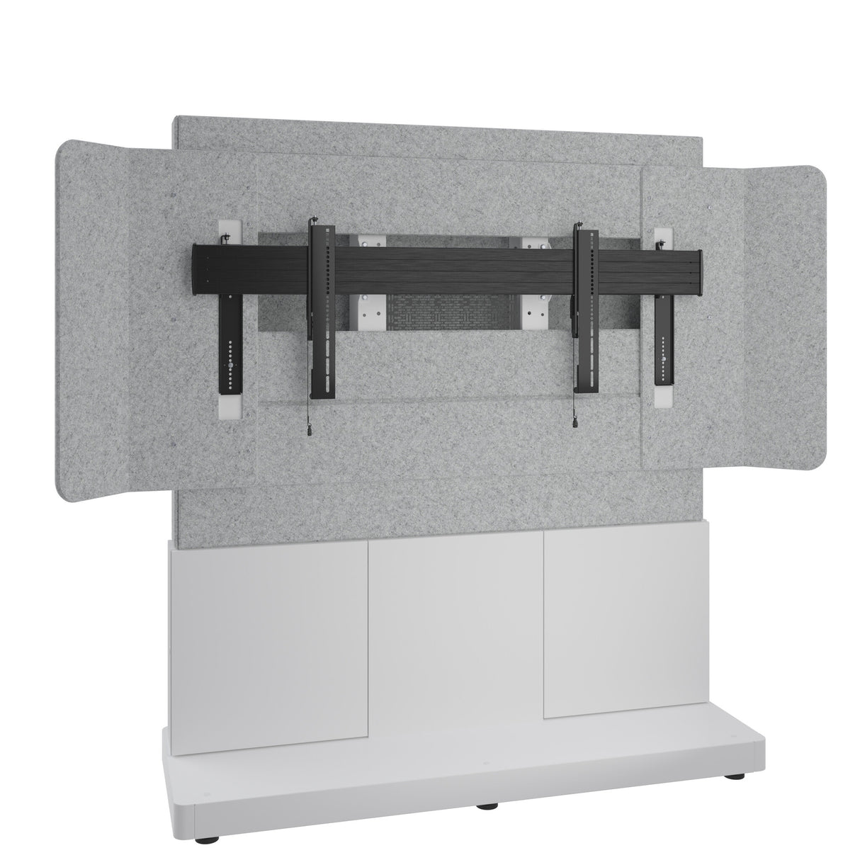 Middle Atlantic ForumTM Free-Standing 66" (3 Bay) Display Stand for (1) 81" 21:9 Ultra-Wide Display, Light Finish