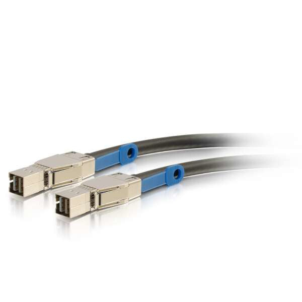 C2G 54249 Serial Attached SCSI (SAS) cable 2 m Black, Metallic