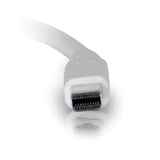 C2G 10ft Mini DisplayPortTM to DisplayPortTM Adapter Cable 4K 30Hz - White